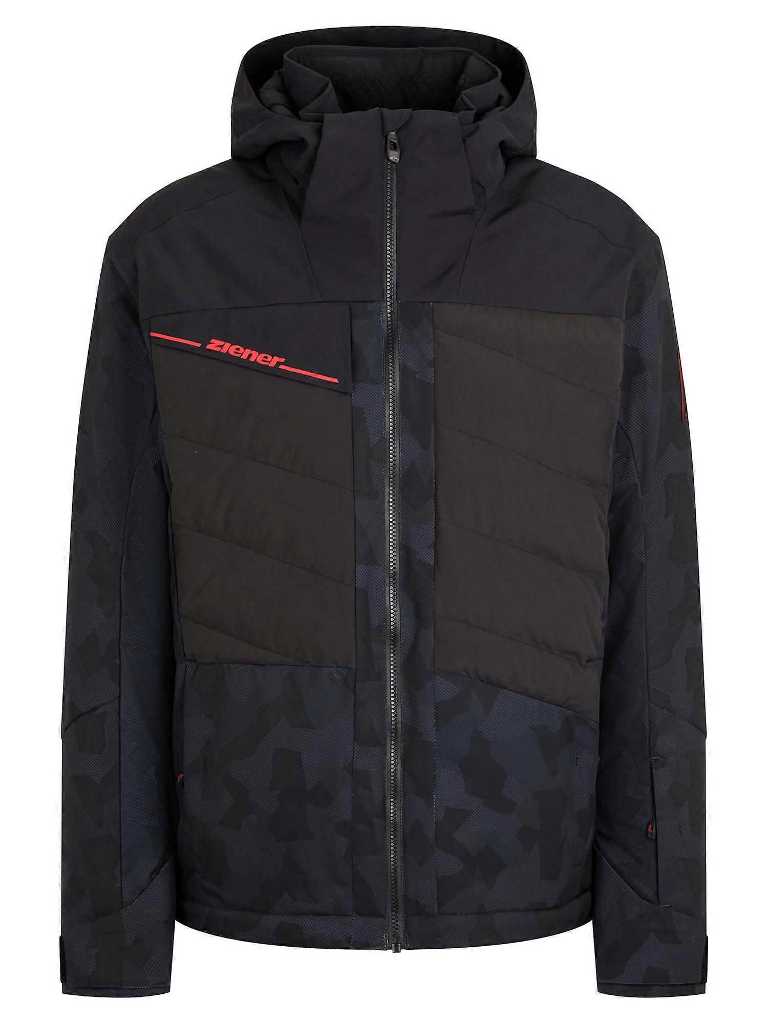 Ziener Skiwear men's ski jacket TIDAL-Z gray camo