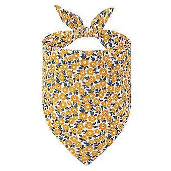 Dog Bandanas Pet Scarf Saliva Towel Daisy Pattern Washable Neckerchief Bib Triangle for Small Large Dogs