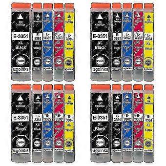 5 Pack Ink Cartridge Replacements Compatible with Epson T3357 33xl 20 Inks Total