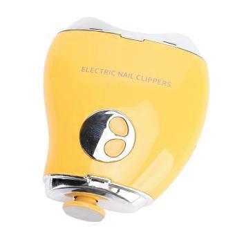 Tagliaunghie elettrico con 3 velocità, automatico, per tagliare e limare unghie di mani e piedi. Dispositivo a doppia testa con display a LED, senza fili, per neonati, bambini e adulti. Colore: arancione.