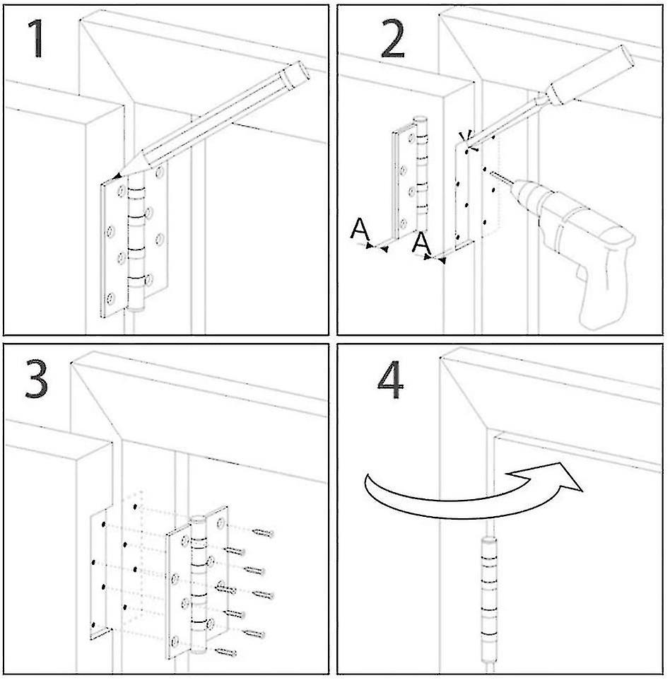 4pcs Thinge Triangular Hinge Heavyduty Thinge Galvanized Triangle 4