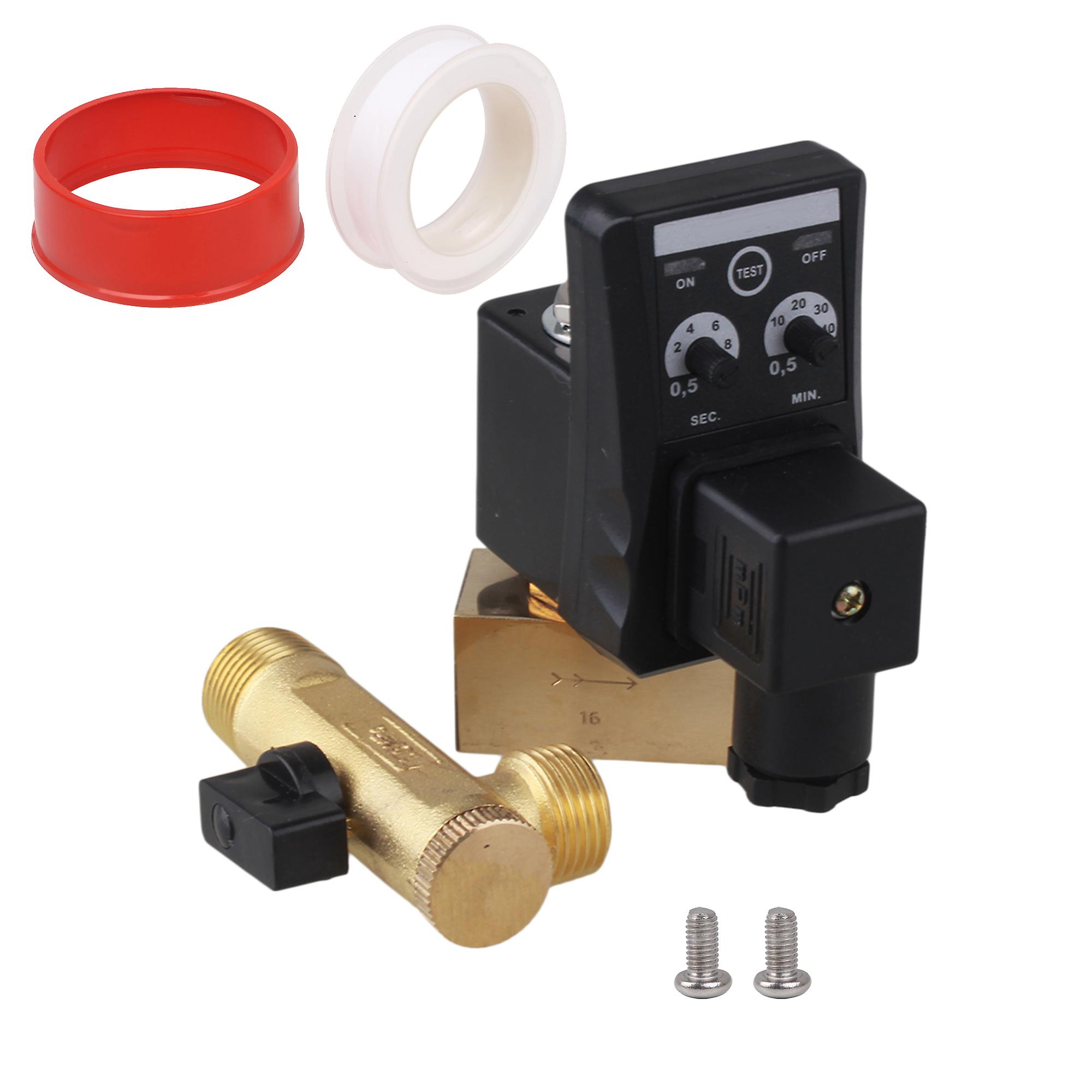 1/2Inch Electronic Timed Air Compressor Automatic Drain Valve LED Indicator AC110V