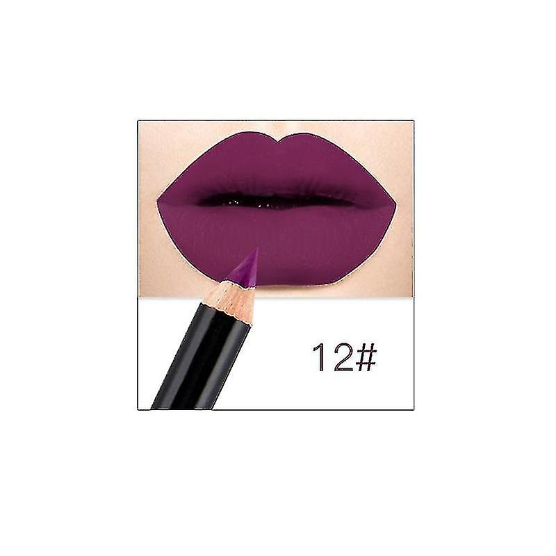 12 Colors Lipstick Pen Crayon A Levres Lip Pencils Matte Lipliner Pencil Waterpr