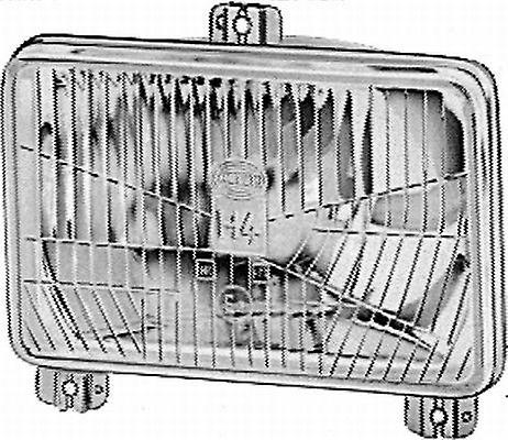 Insert, headlight Chrome / Black
sert Right Left Halogen H4 T4W 24V 12V