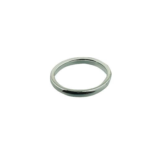 Silver 2mm plain Court shaped Wedding Ring Size P