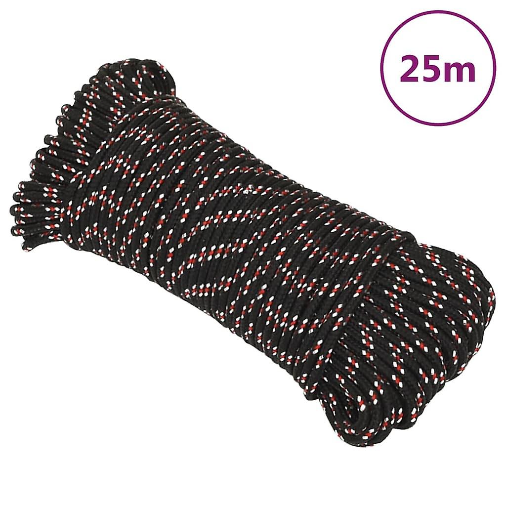 Boat Rope Black 4 mm 25 m Polypropylene