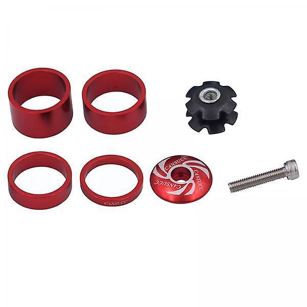 2xBikes Headset Spacers Front Fork Washers for Stem 1-1/8" Red