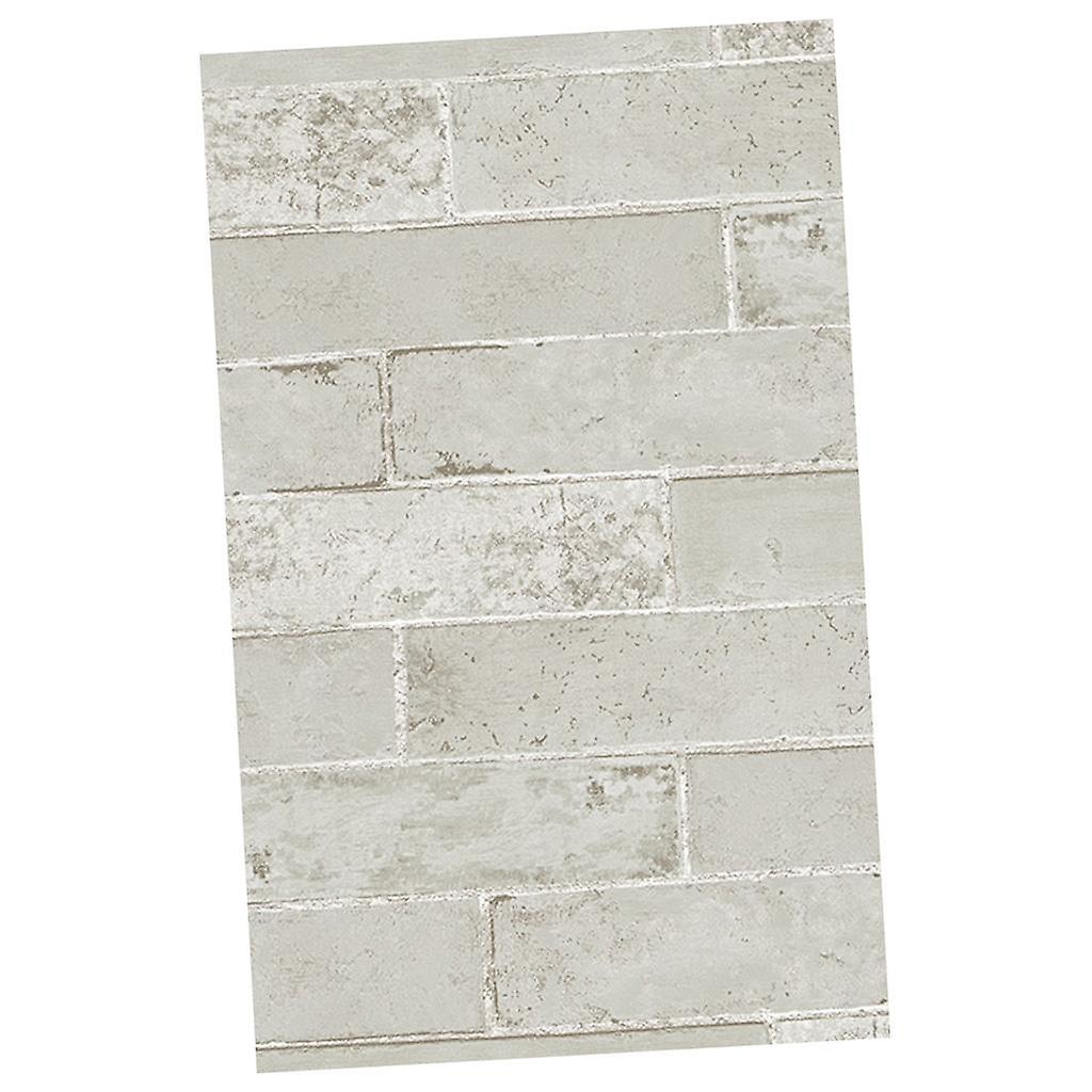 Retro Waterproof Brick Pattern Wallpaper for Home Wall Decoration off-white