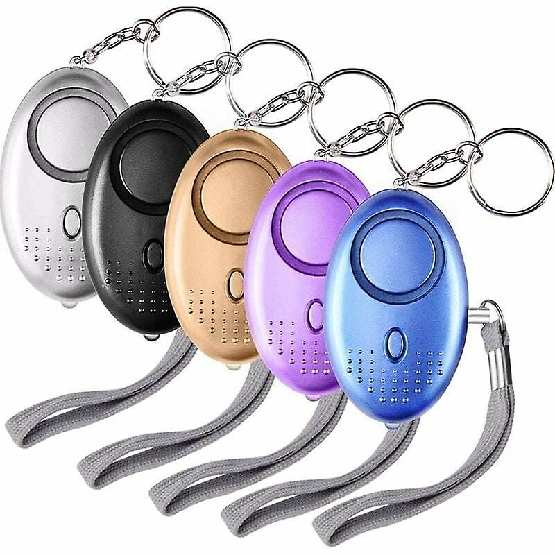 Personal Siren, 5pcs 130-135DB Keychain Emergency Siren with LED Light for Women, Children, Elderly