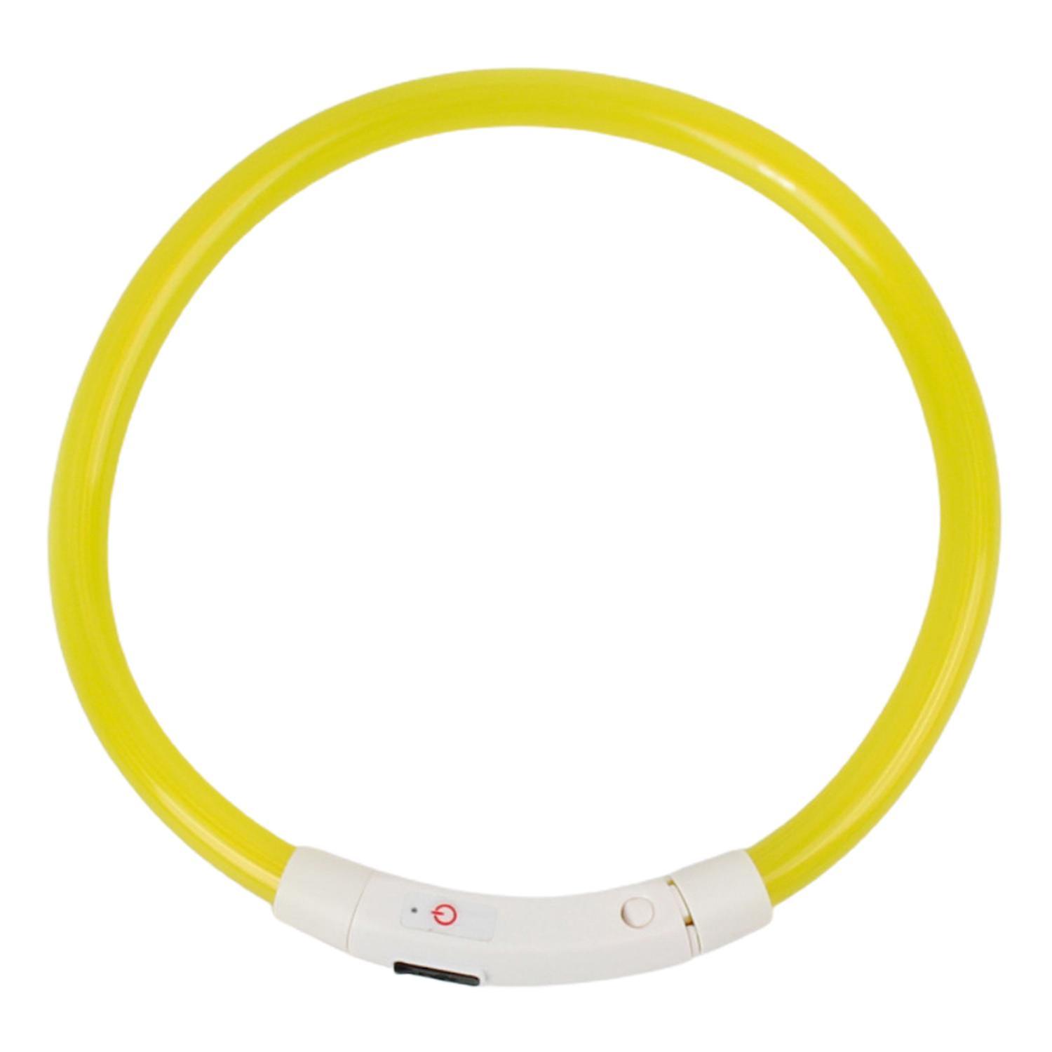 ZHOUBA LED Dog Collar Rechargeable Luminous USB Charging Puppy Light up Collar for Outdoor