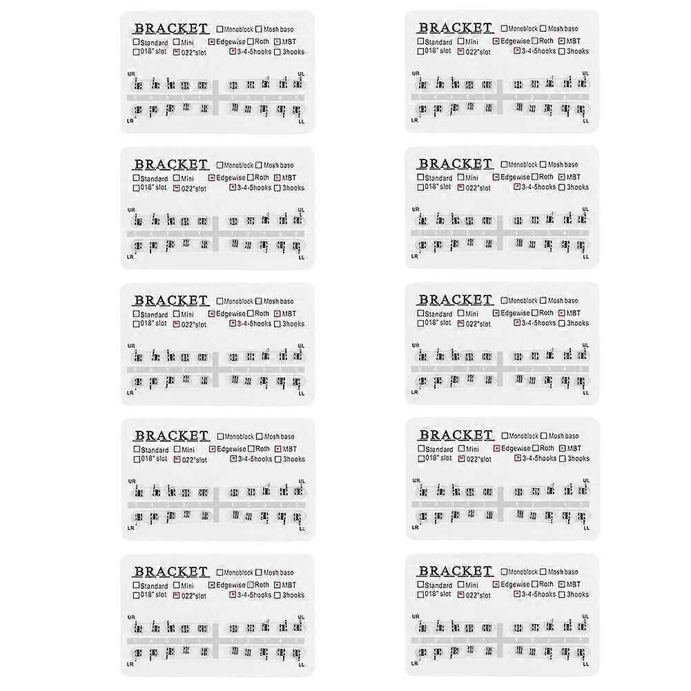 10X Dental Orthodontic Metal Braces Bracket Mini/Standard - Foto 8