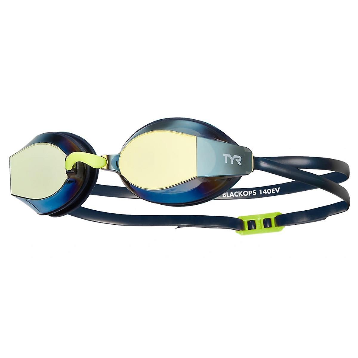 TYR Black Ops 140 EV Mirrored Racing Goggles - Gold / Navy - Unisex