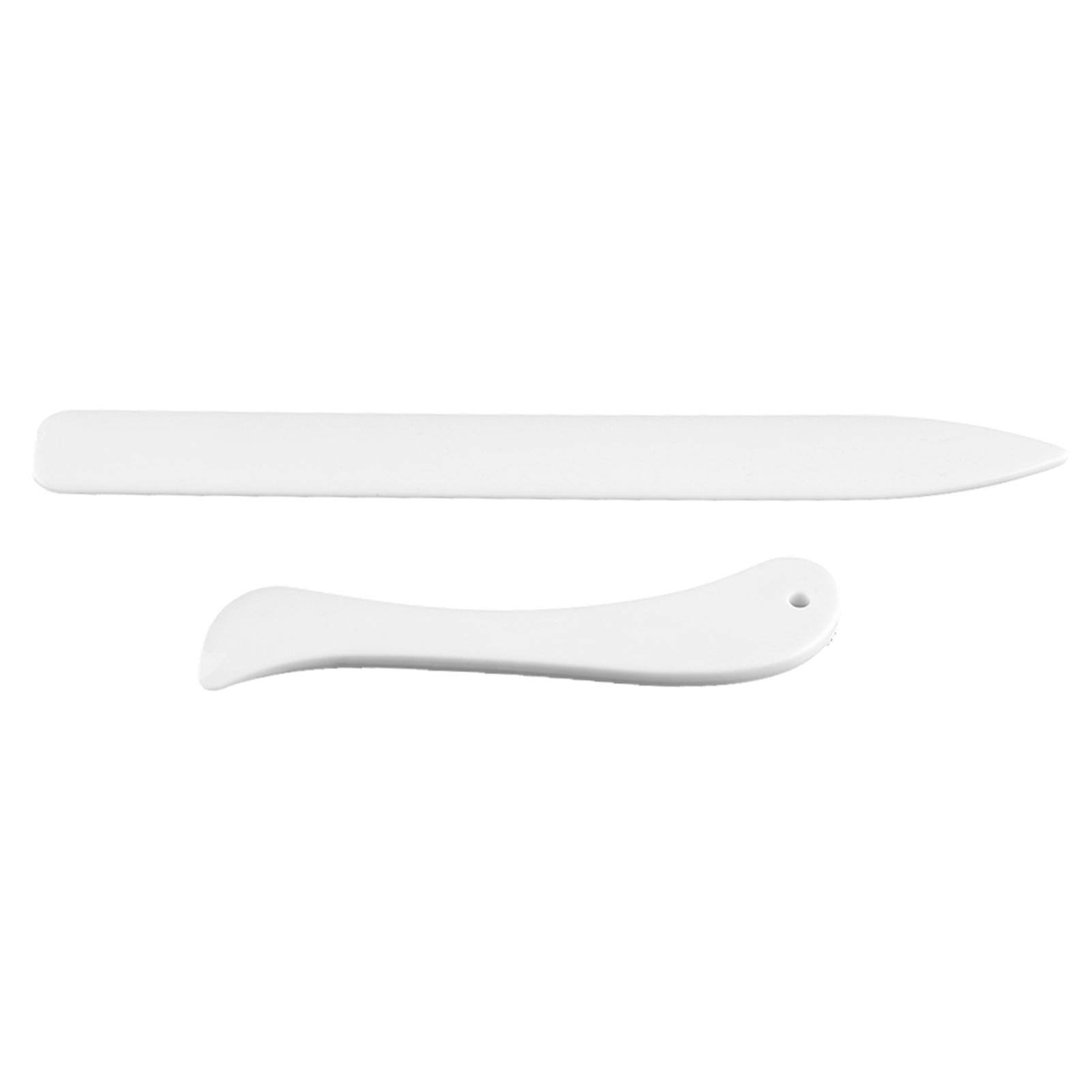 2pcs Paper Folder Creaser Scoring Tool Set, Plastic, 21x2.5cm & 12x2.5cm