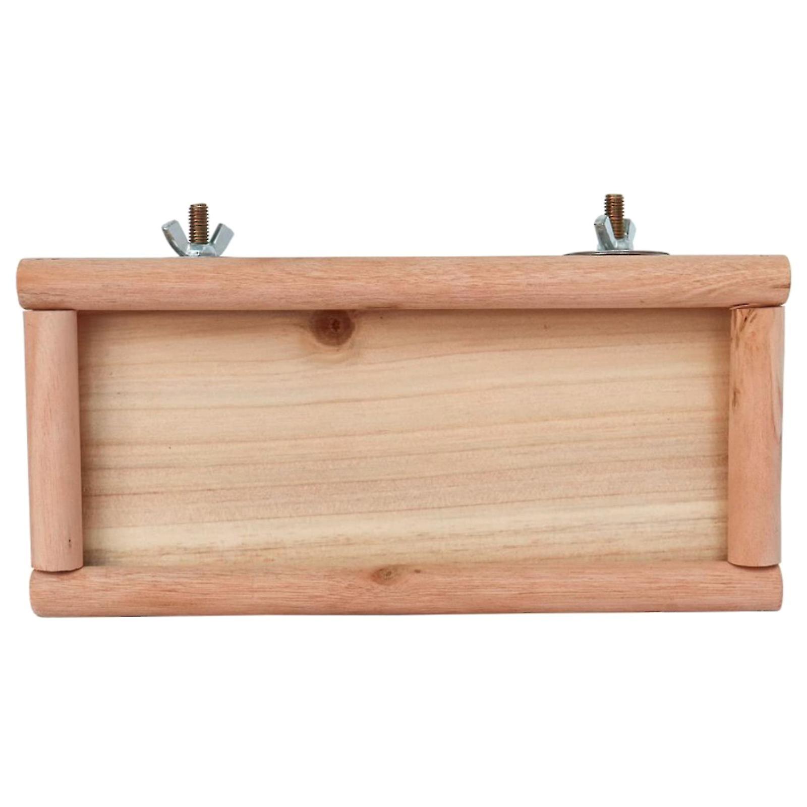 Bird Platform Wood Perch Parrot Stand Chew Toy For Small Medium Parrots