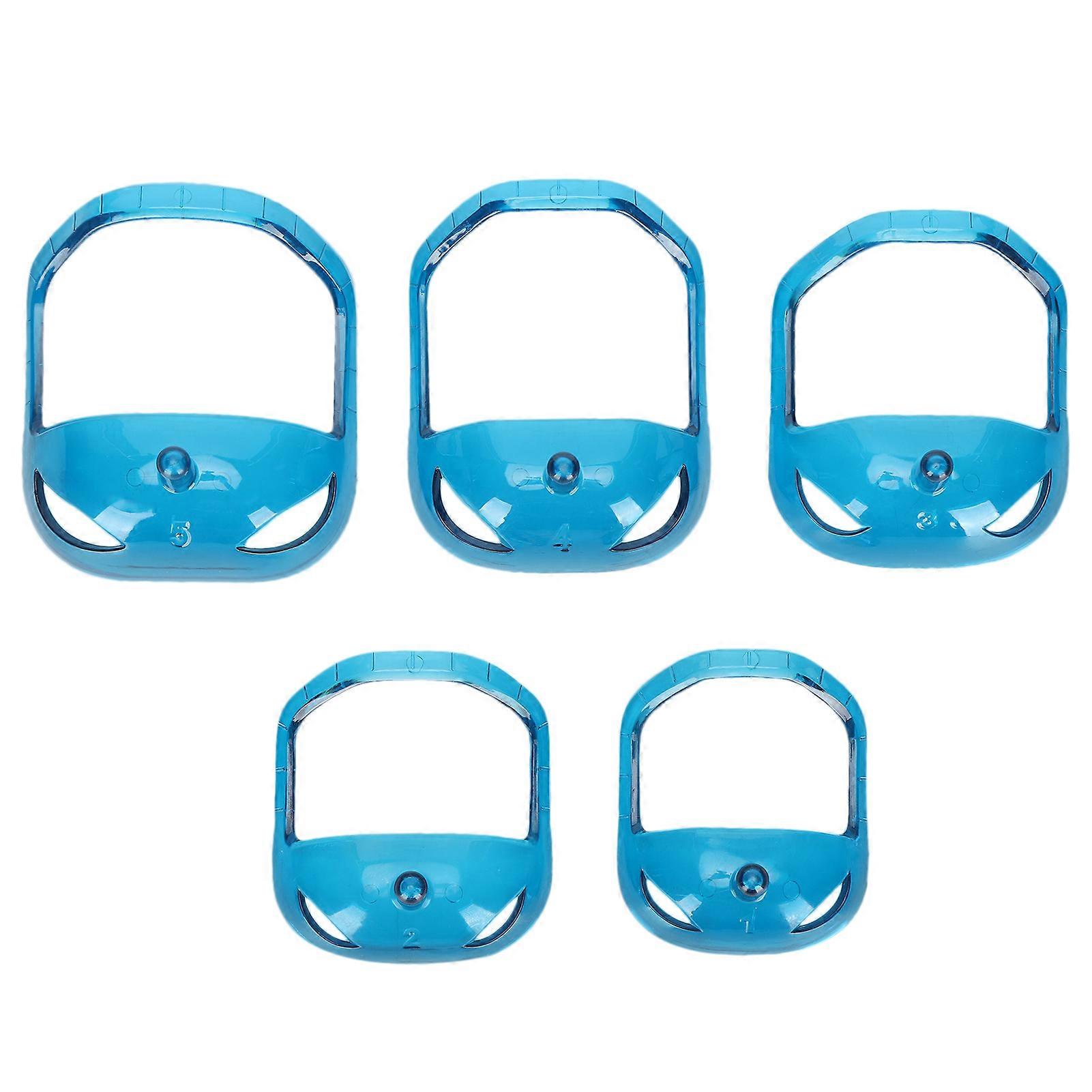 5Pcs Goatee Beard Shaper Transparent Blue Mustache Styling Template Beard Styling Tool