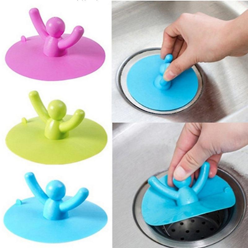 Easy to install and clean silicone shower plug for bathroom tub and 3 piece kitchen