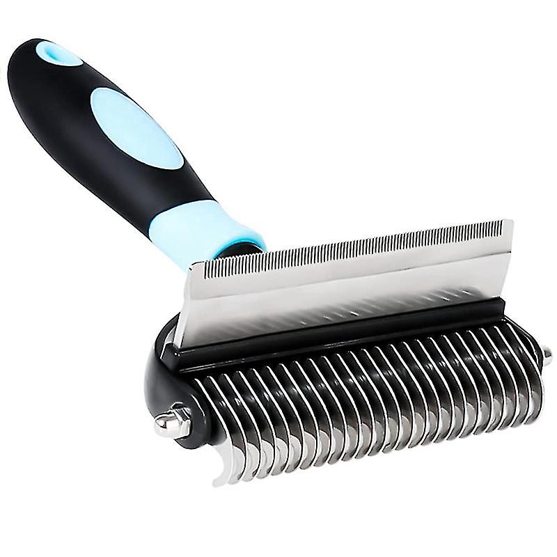 Dog Brush And Brush,2 Sided Pet Tool For Deshedding Mats & Tangles Removing,no More Nasty Shedding