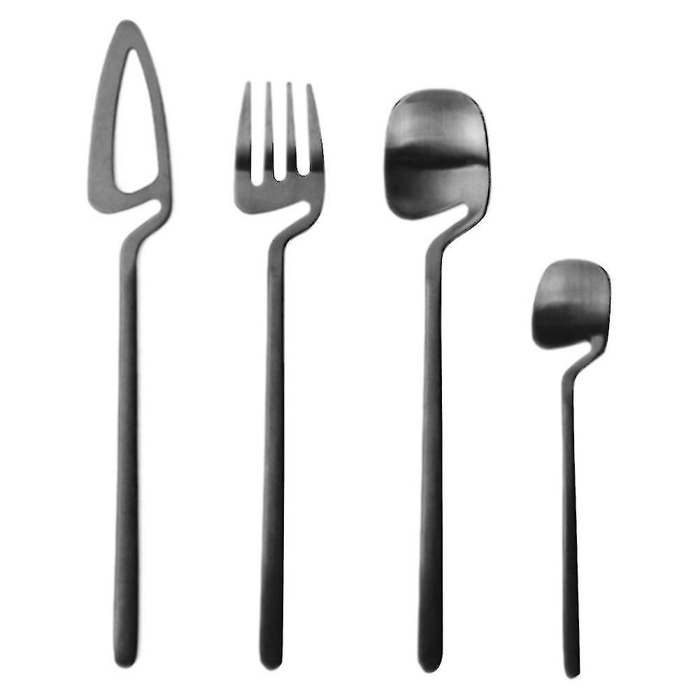 Matte Cutlery Set,stainless Steel Dinner Tableware,flatware Set,knife Fork Spoon Dinnerware Set Par (haoyi-YUHAO