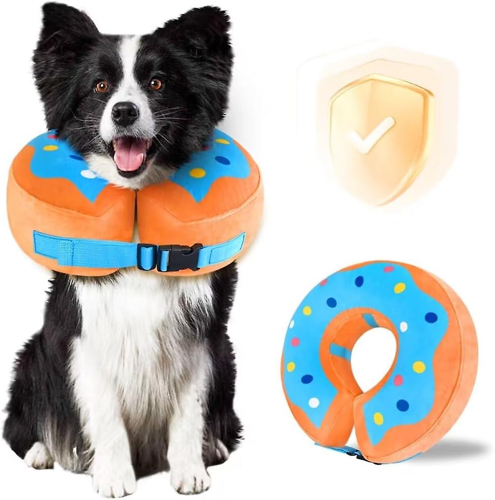 Dog Donut Cone Collar - Inflatable Dog Cone Recovery Adjustable Dog Donut Cone Collar for Dogs Dog Neck Donut Collar E Collar for Dogs Cats After Surg