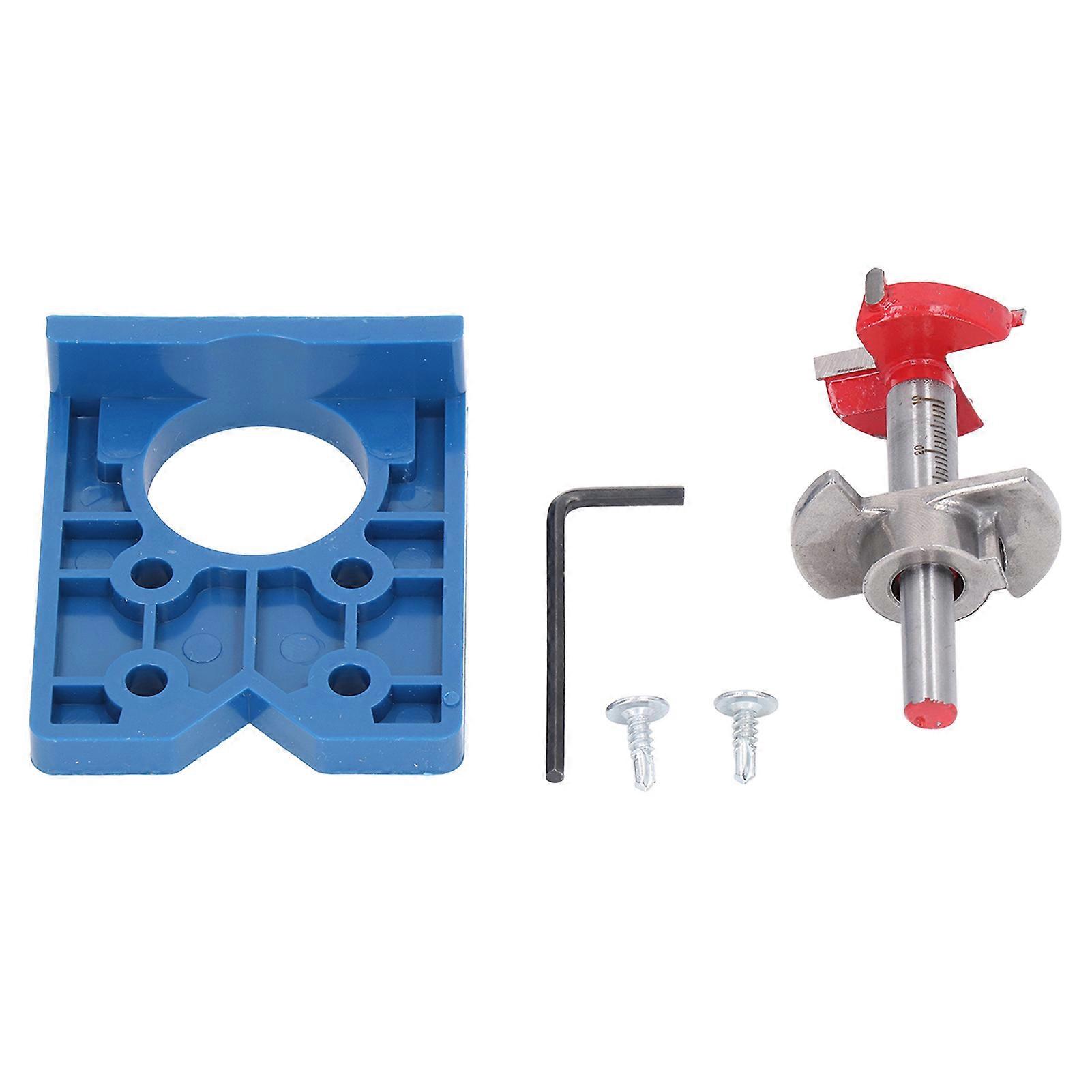 Hinge Jig Drill Guide 35mm Concealed Drilling Tool Set Kit for Door Window Furniture