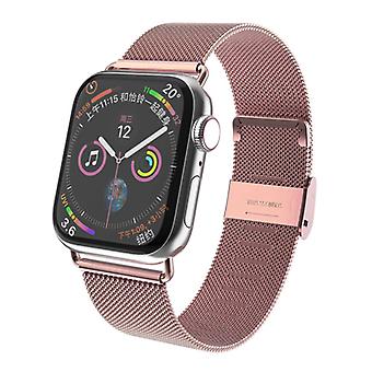 Stuff Certified® Luxury Strap for iWatch 42mm / 44mm - Metal Bracelet Wristband Stainless Steel Mesh Watchband Pink