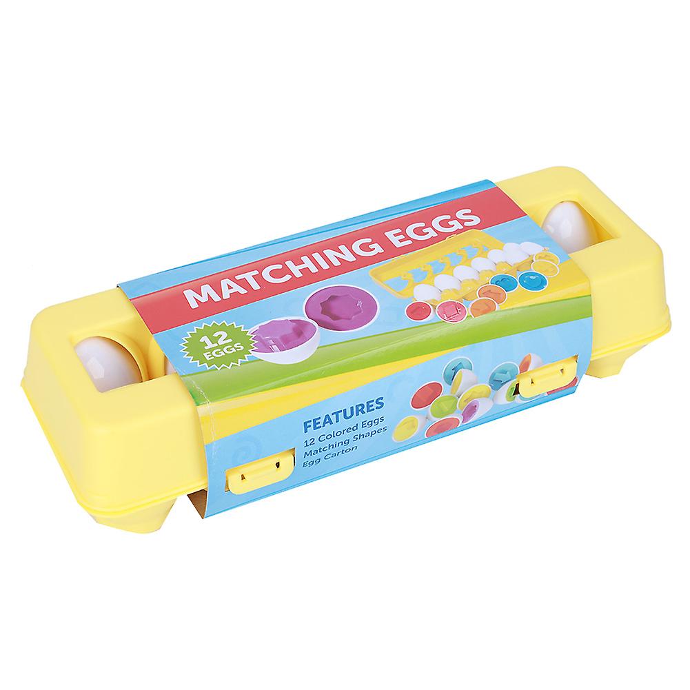 12pcs Matching Eggs Toy Set Children Early Educational Recognition Learning Toy GameShape Type