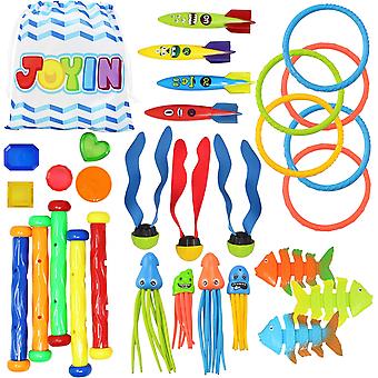 Diving Pool Toys for Kids Pool Games Summer Swim Water Fish Toys Swimming Toys 30 PCS