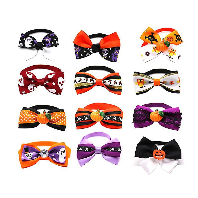 12pcs Pet Bow Collar