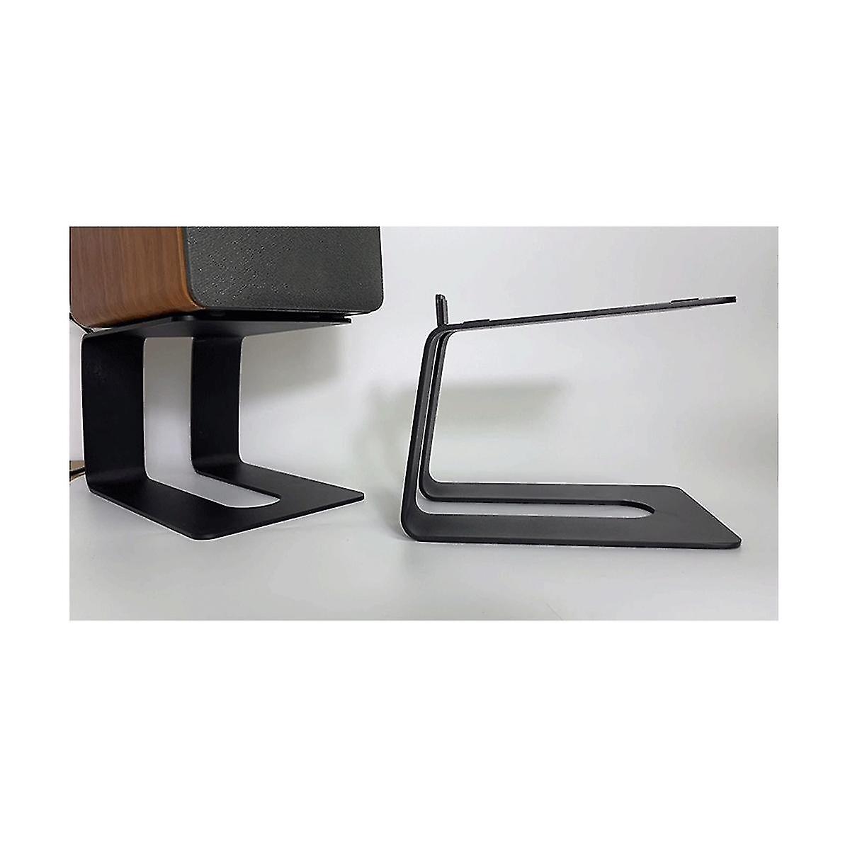 Metal Desktop Speaker Stand Anti-vibration Tabletop Holder Bracket In-cline Design For Better Audio