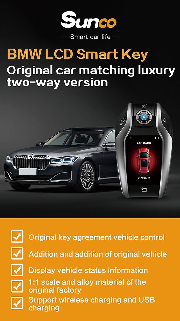 Upgrade Smart LCD Car Key pentru BMW X5 X3 X4 3/5/7 Series F șasiu Cas4/cas4+esw5/fem 315/433/868MHz Suport pentru încărcare wireless