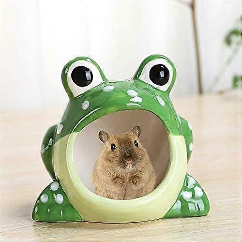Small Animal Ceramic Critter Bath, Ideal for Dwarf Hamsters and Gerbils, Pet Hideout Hut Cave