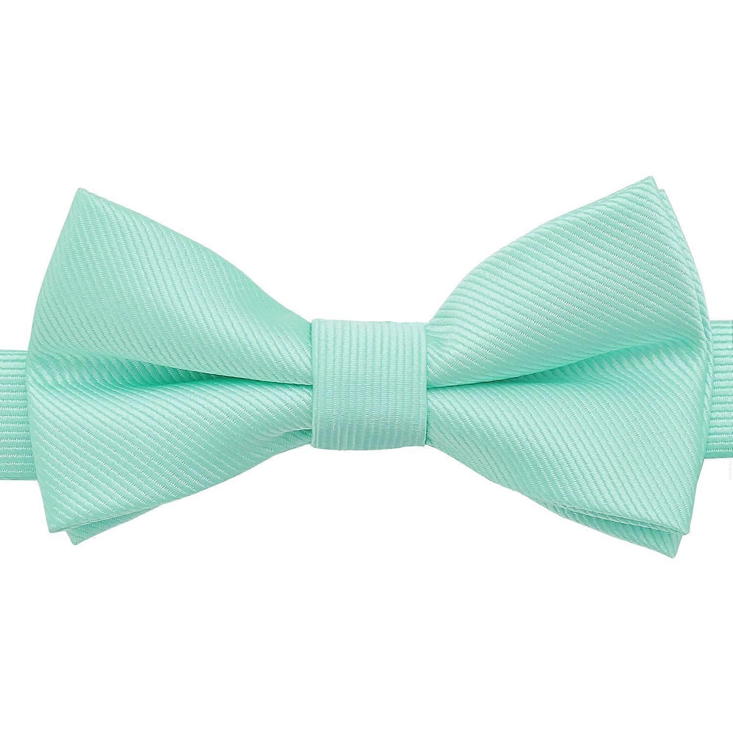 Mint Green Plain Twill Pre-Tied Bow Tie for Boys