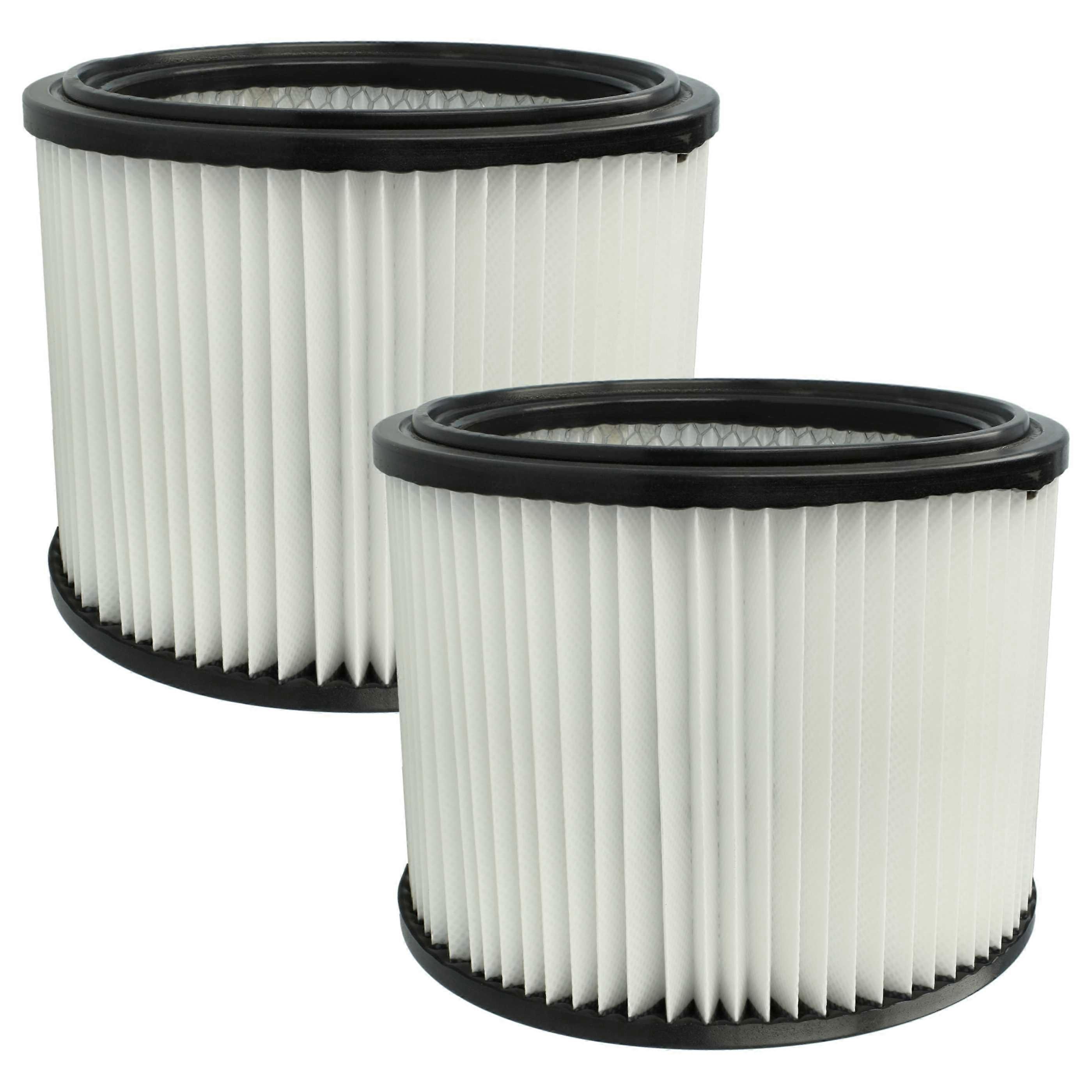 VHBW 2x náhradný skladaný filter pre Starmix FPP 3500 WS, 460727 pre mokro-suchý vysávač - kazetový filter, čierno-biely, 3500 cm²