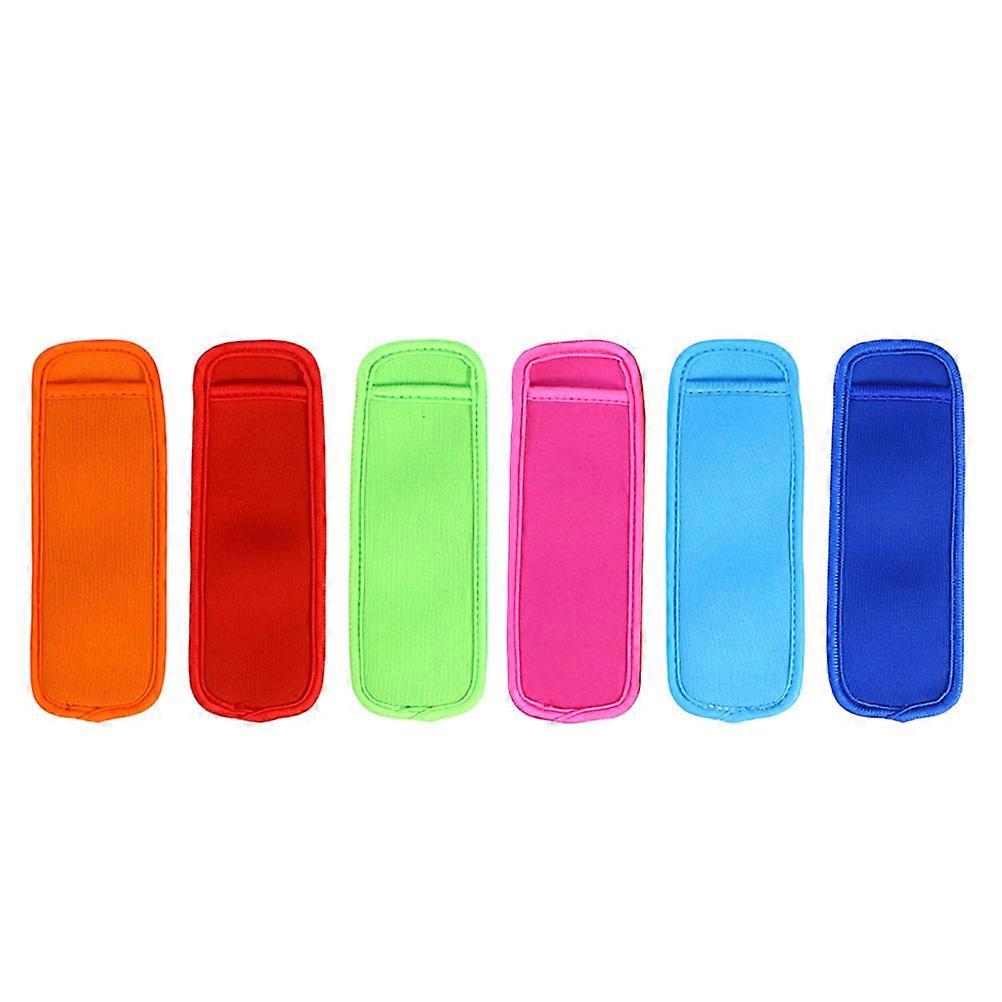 6個のアイススティックホルダーアイススティックカバーネオプレンアイスカバーフローズンスティックカバー