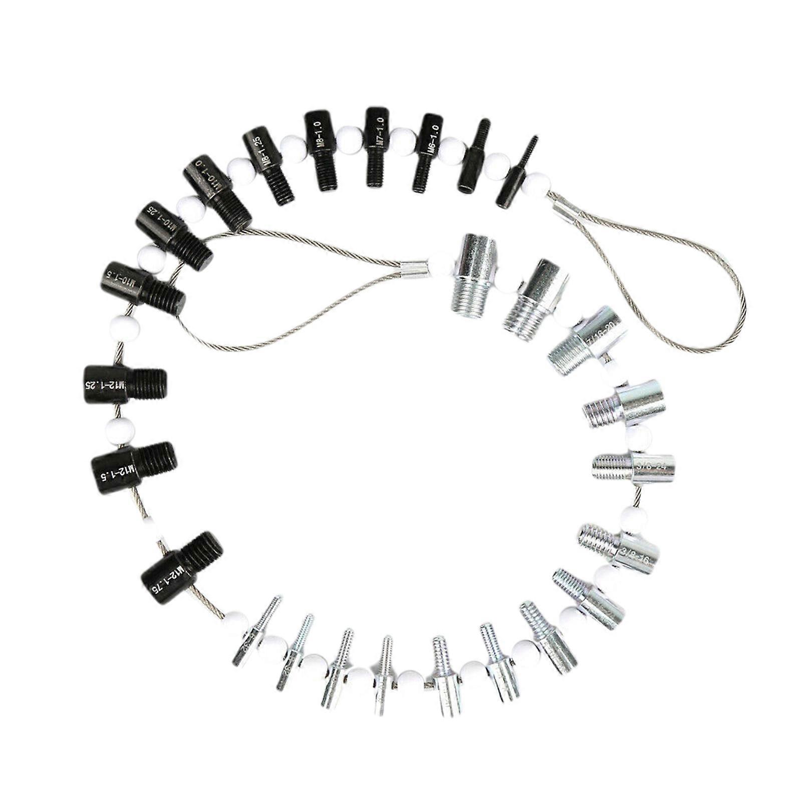 Identifier Inch Metric Screw Accurate With Hanging Loop Inspection Tool Thread Checker Nut Bolt Durable 26 Specifications Tester