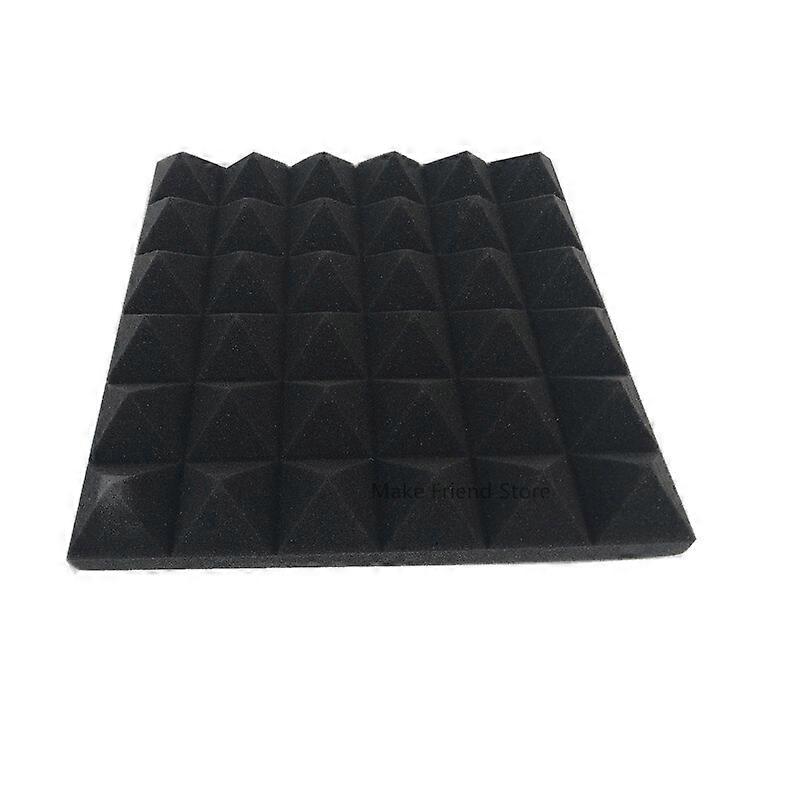 6Pcs 30x30x5cm Studio Acoustic Foam Sound Proof Absorption Insulation Treatment Panel Soundproofing Sponge Pad with Tapes
