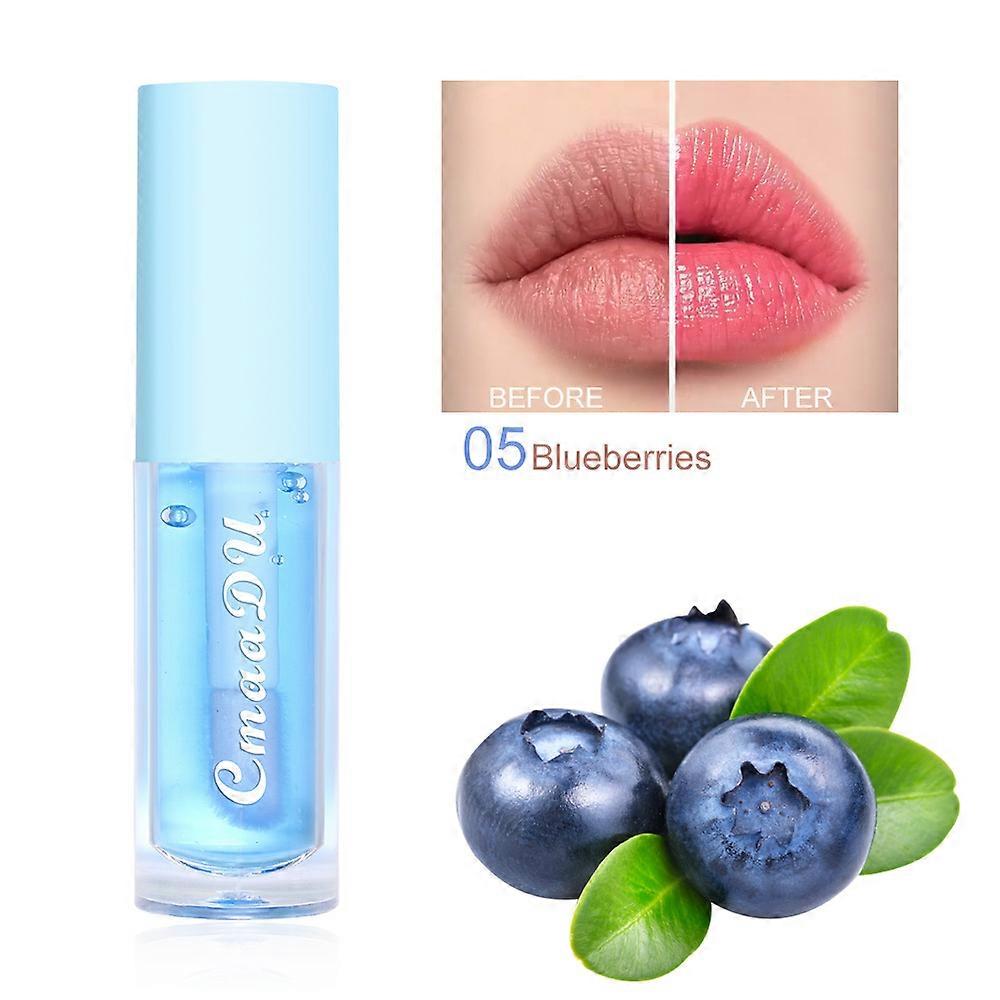 Fruit Shaped Lip Gloss Color Changing Temperature Mirror Effect Oil Plumping Moisturizing Reducing Lines Waterproof Lip Balm Cosmetics