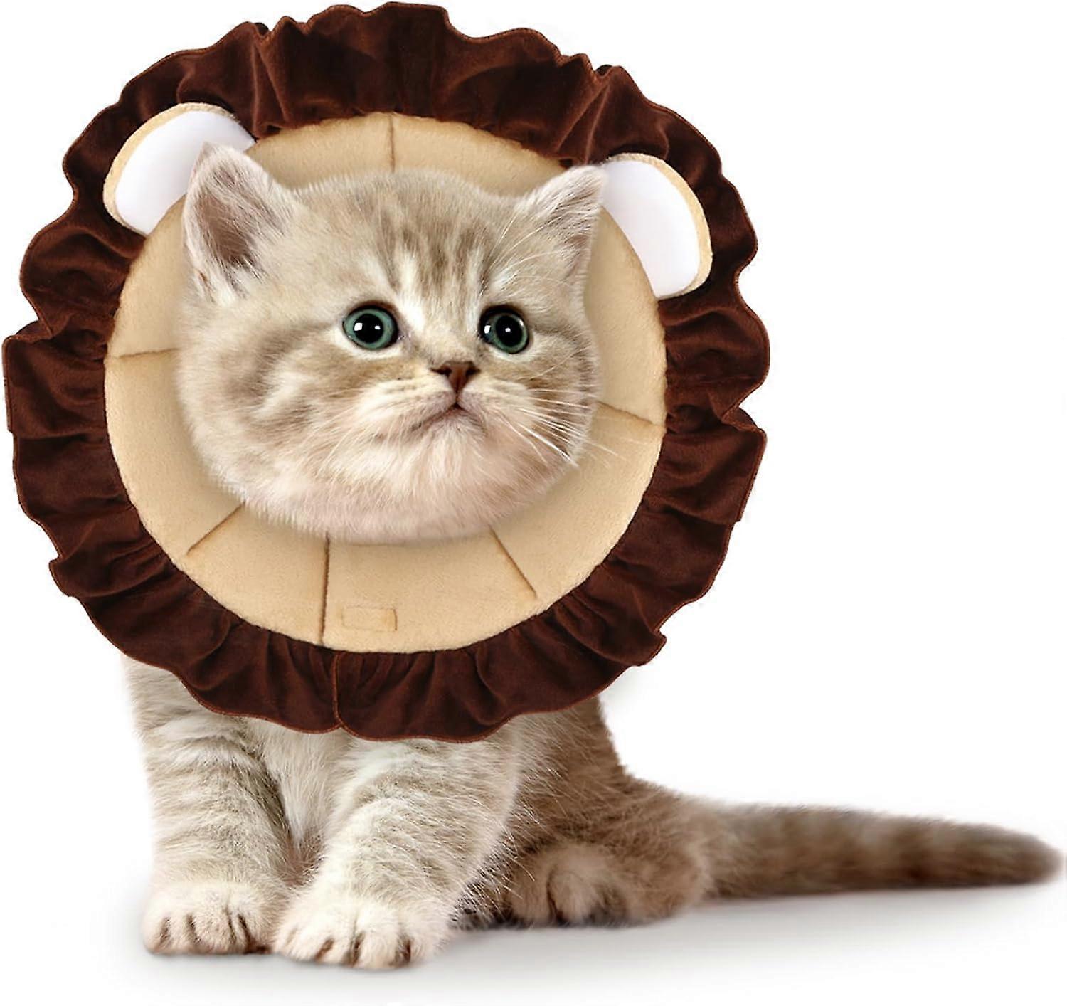 Soft Cat Cone, Puppy Dog Recovery Collar - Comfortable Adjustable Neck Cone for Cats, Kitten, Prevent Licking Wounds, Lightweight Protective Cone