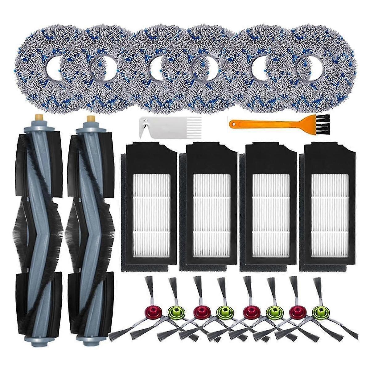 22pcs Accessories Kit For Deebot X1 Omni / T10 Omni/x1 Turbo Vacuum Cleaner Main Side Brush Filters Mop Pads