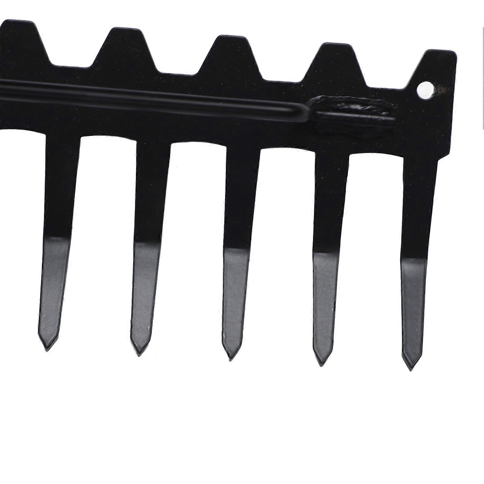 Garden Rake 17 Tines Multifunctional Adjustable Detachable Metal Head ...