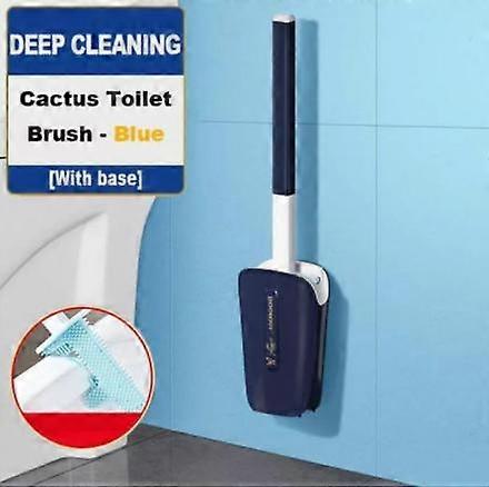 No Dead Corner Toilet Brush with Base with Quick-drying Bracket