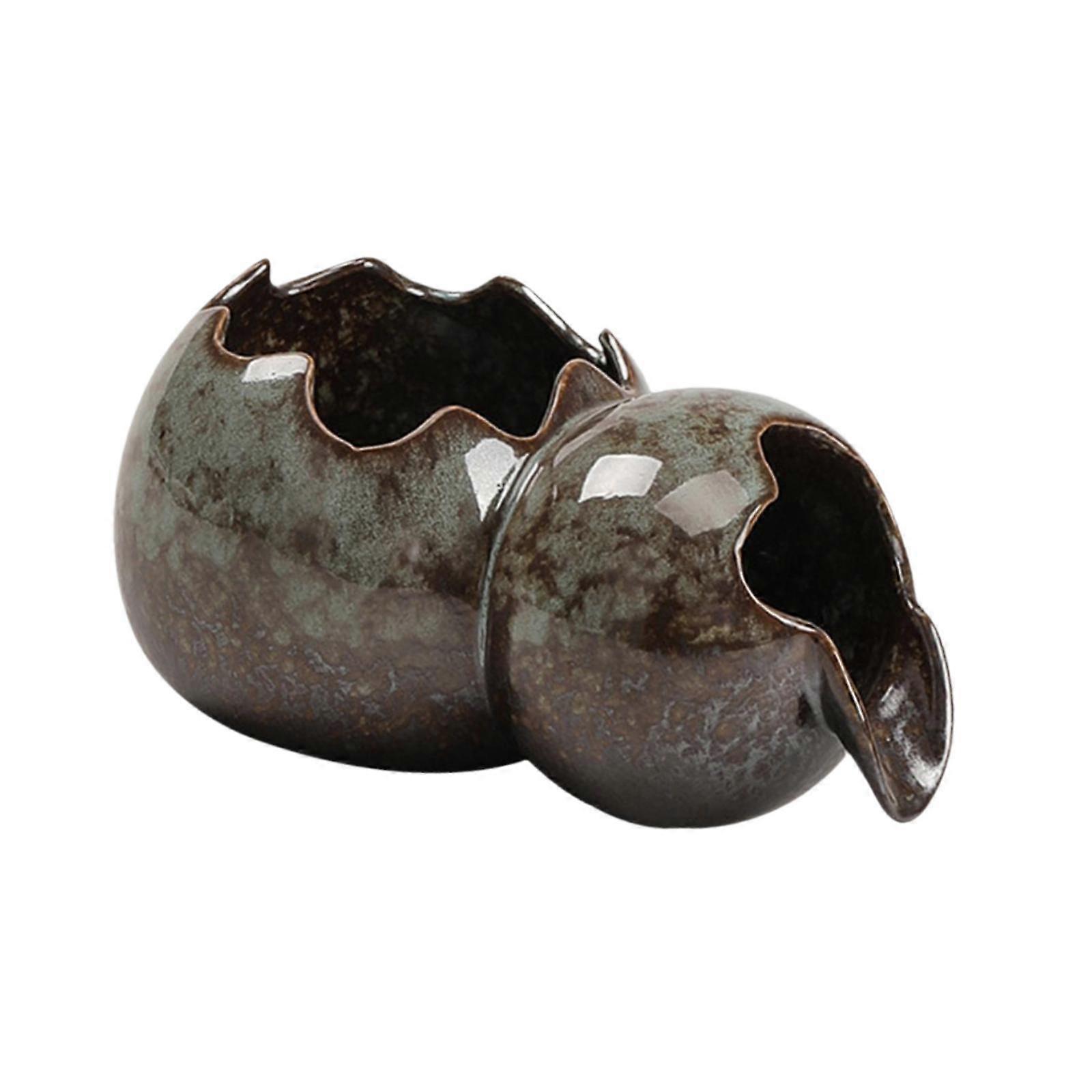 Gourd Shaped Circulating Fountain Jar with Water Pipe Flowing Water Ornament Style A