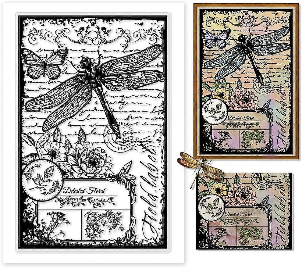 1Sheet Vintage Silicone Clear Stamp Seals