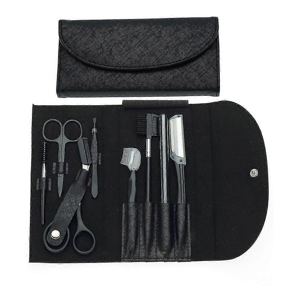 8 Pcs Eyebrow Shavers Set With Bag Reusable Sturdy Eye Makeup Tool For Daily Makeup