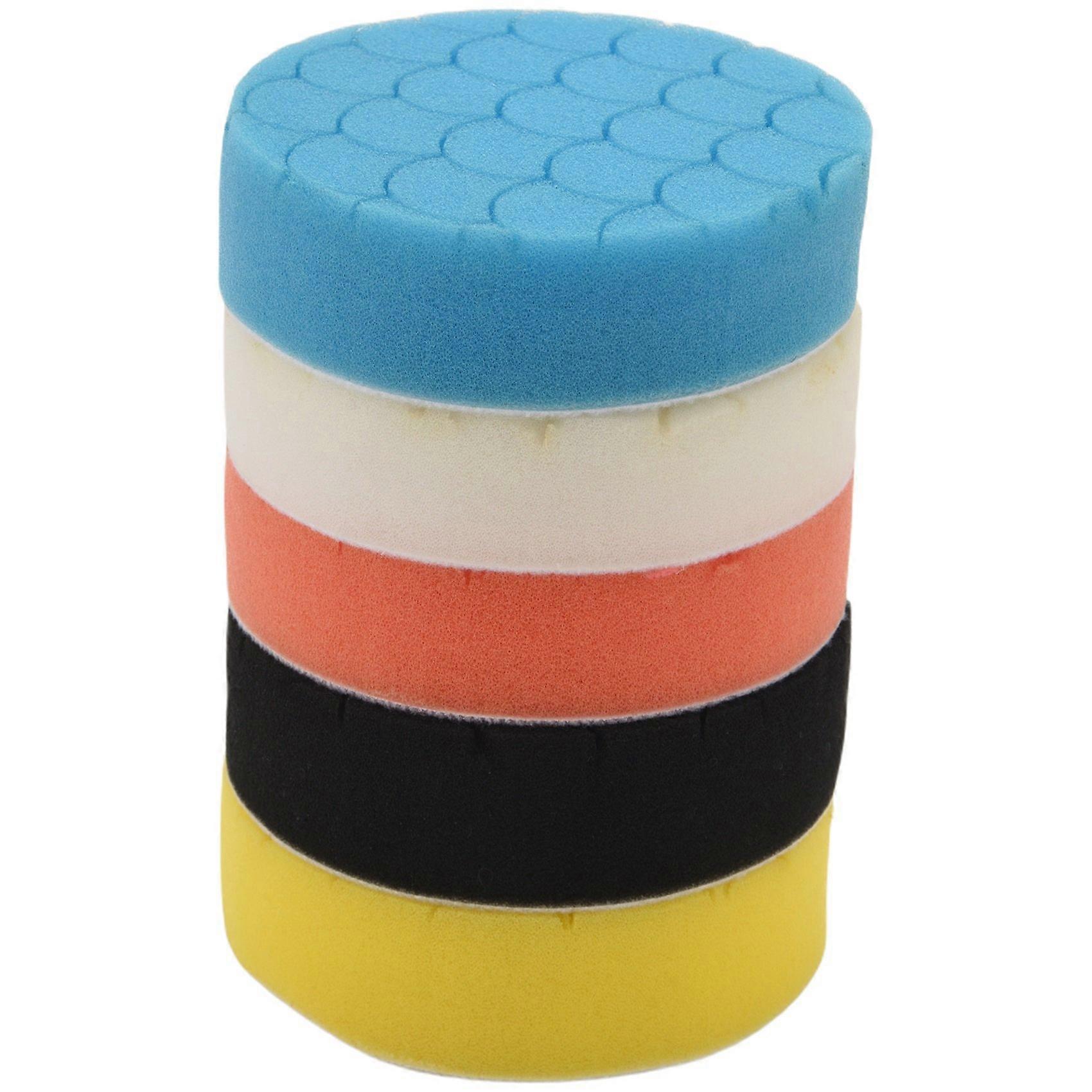 5Pcs 4 Inch Polishing Pads Buffing Sponge Pads Kit for Car Buffer Polisher Sanding, Waxing, Polishing, Sealing Glaze