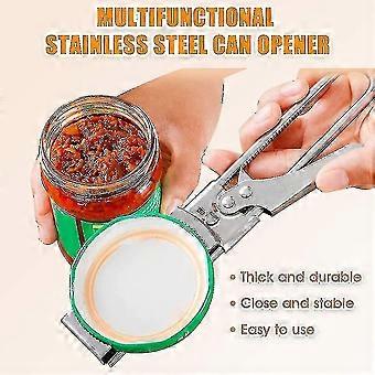 Adjustable Stainless Steel Can Opener & Jar Lid Gripper – 2-in-1 Kitchen Tool