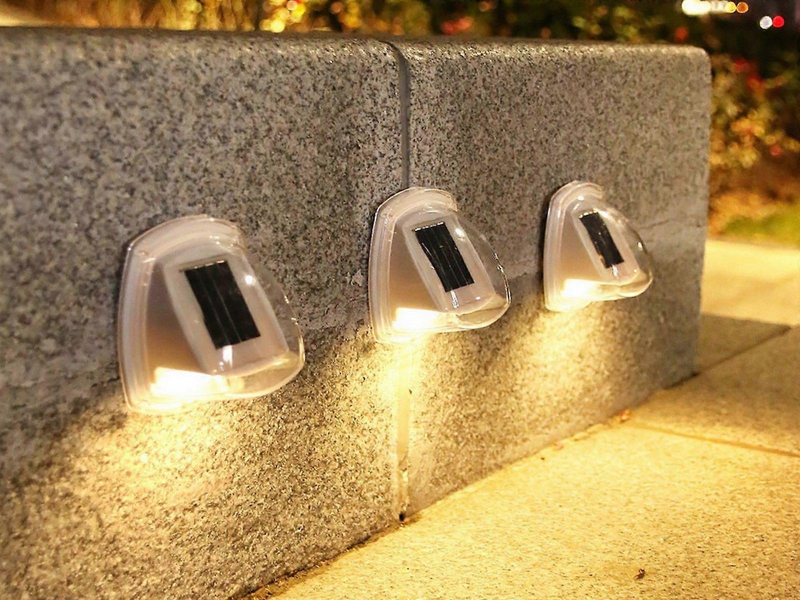 4Pcs LED Solar Light Garden Yard Lights Warm Light