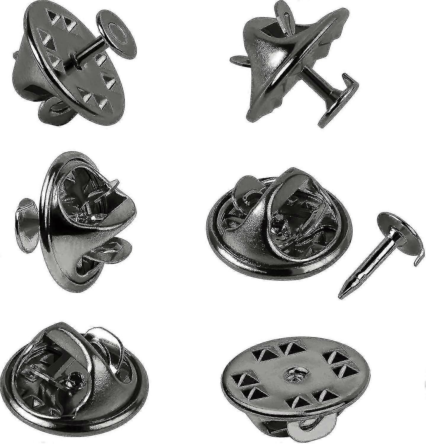 120 Pairs Butterfly Clutch Tie Tacks Pin Back Compatible With With 8mm Length Blank Pins For Craft Making (silver)