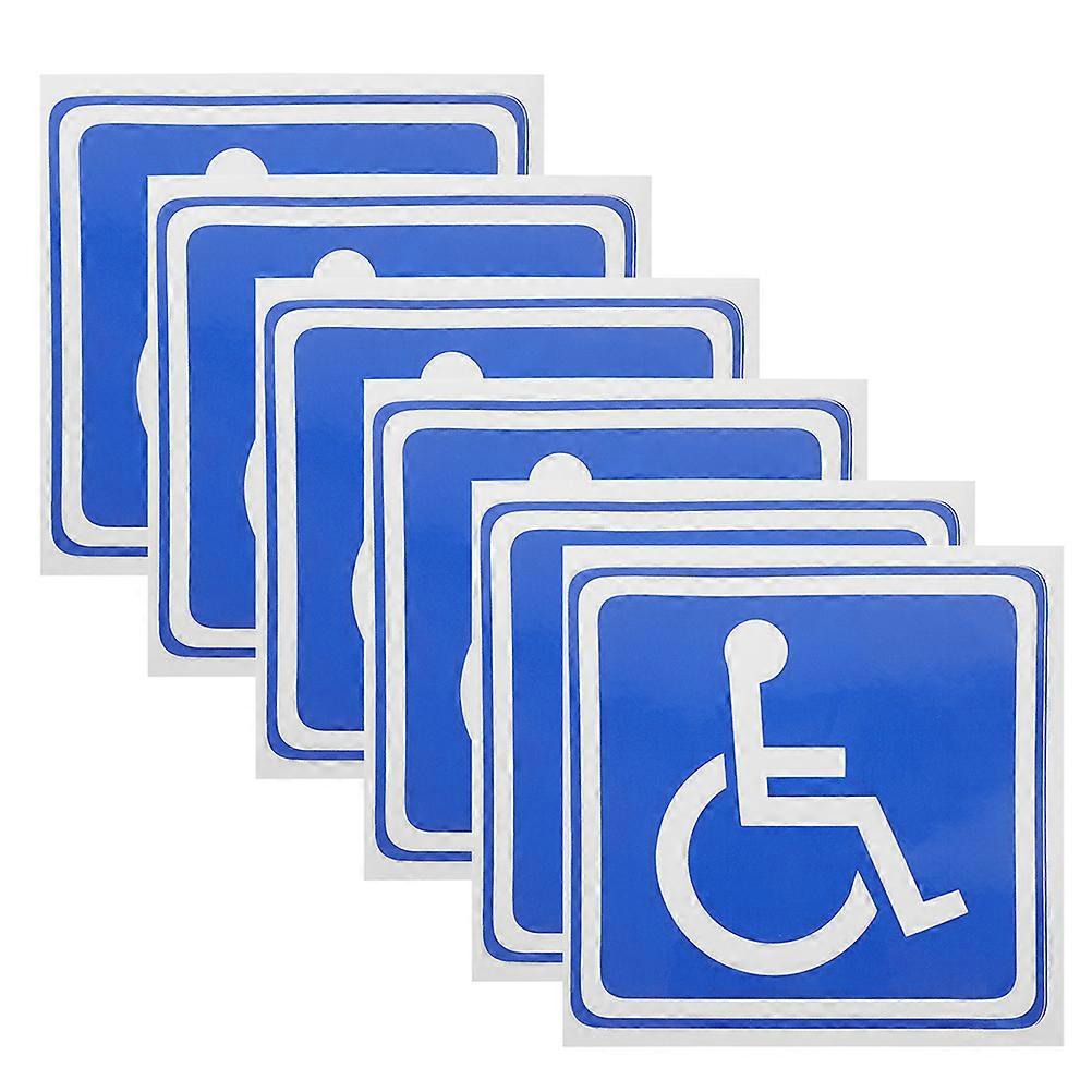 6 feuilles de stationnement pour handicapés signe fauteuil roulant autocollants adhésif fauteuil roulant symbole signe