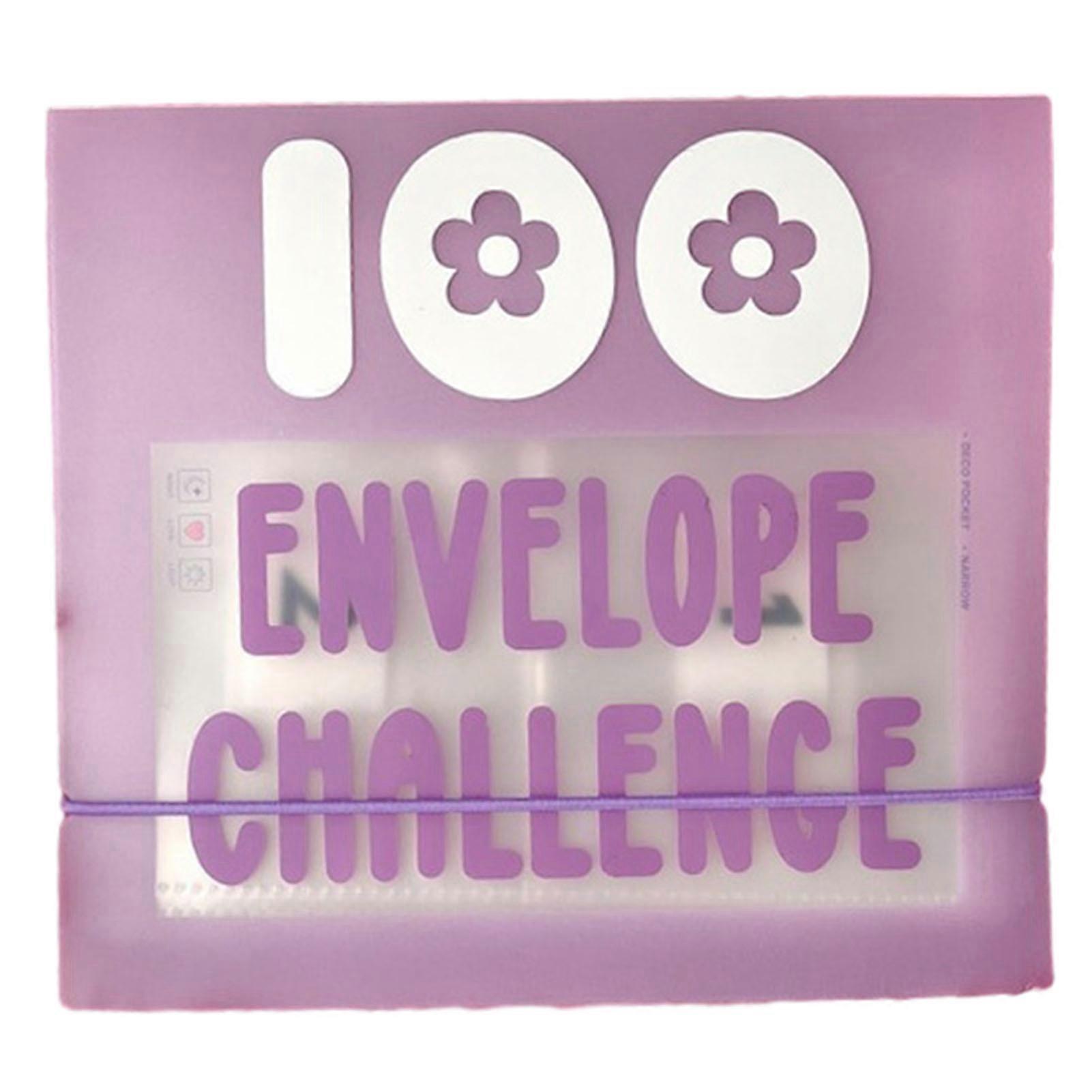100 Envelope Saving Challenges A5-binder Anti-wear Durable Money Management Spring-binder for Control Budgets